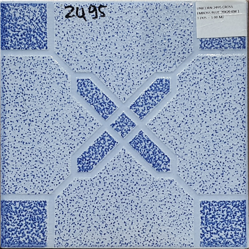 UNICORN/ PEGASUS Unicorn Cross Emboss Blue 2495 20x20 - 1